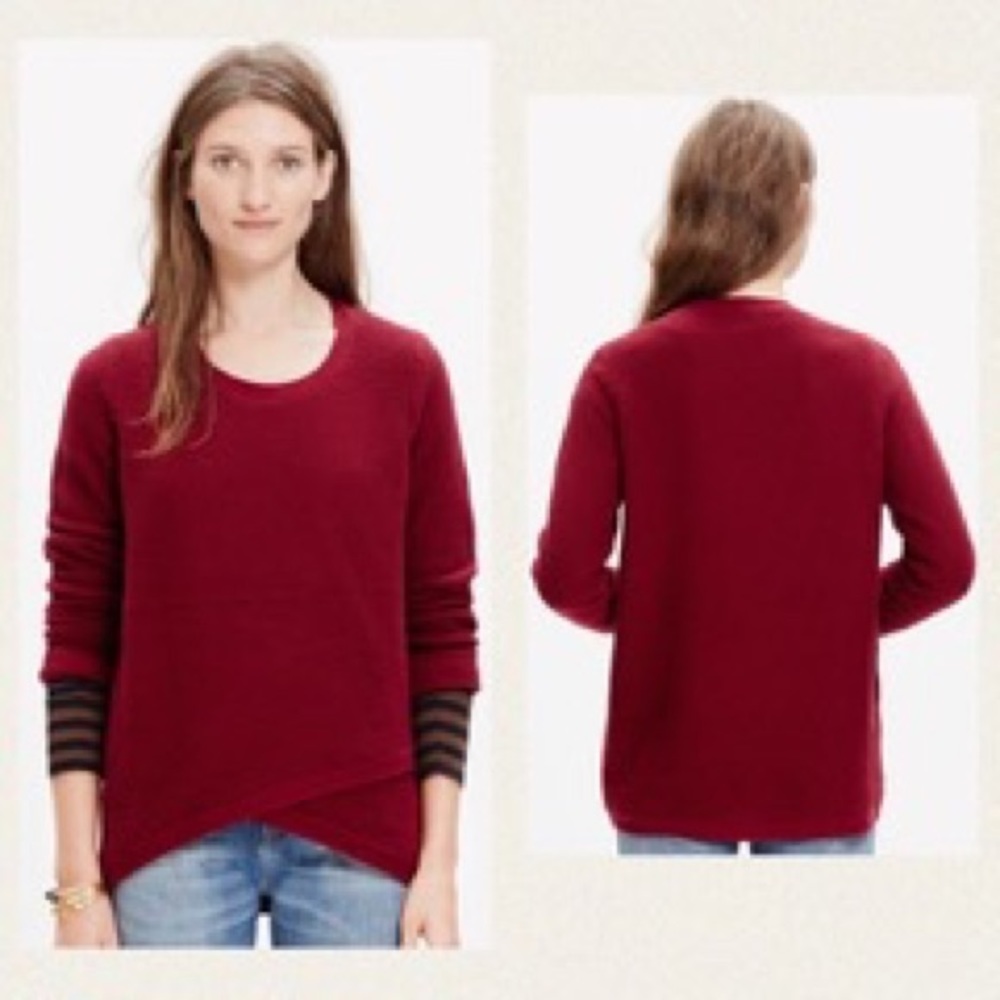 Madewell | maroon pullover sweater
